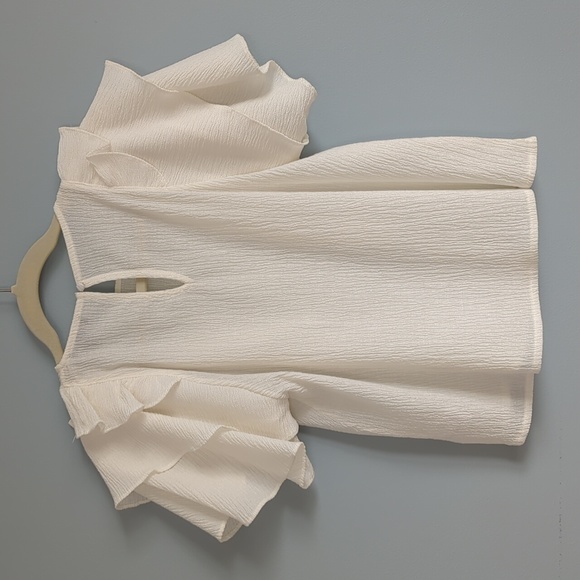 Express Textured Ruffle Sleeve Blouse - Picture 3 of 3